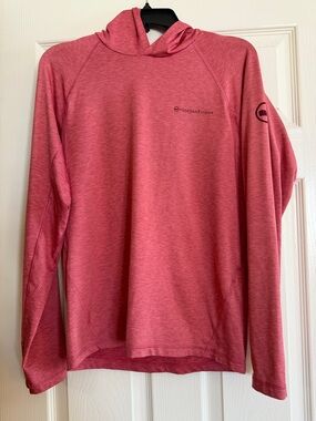 Vineyard Vines Pink Hooded Long Sleeve performance long sleeve hooded tee